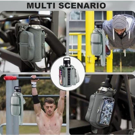 Magnetic Sports Bag with Adjustable Shoulder Strap - Includes Water Bottle Holder and Pocket - for Sports, Workouts, Travel & Work（Blue）.