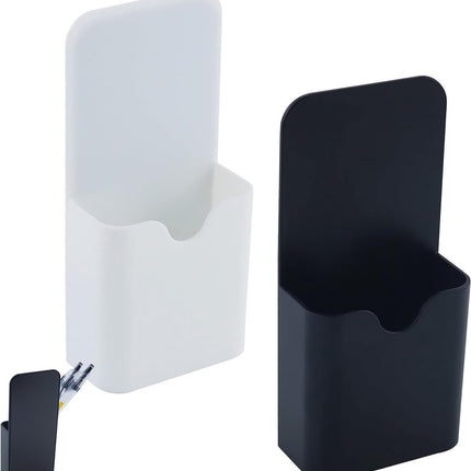 2-pack magnetic pen holder - magnetic marker holder - whiteboard - refrigerator - marker holder for metal surfaces (black and white).