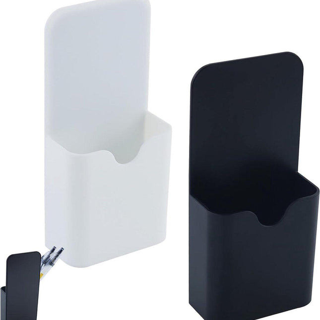 2-pack magnetic pen holder - magnetic marker holder - whiteboard - refrigerator - marker holder for metal surfaces (black and white).
