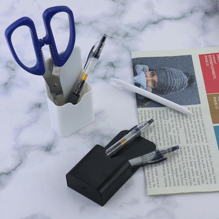 2-pack magnetic pen holder - magnetic marker holder - whiteboard - refrigerator - marker holder for metal surfaces (black and white).