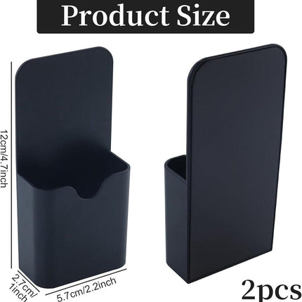 2-pack magnetic pen holder - magnetic marker holder - whiteboard - refrigerator - marker holder for metal surfaces (black and white).