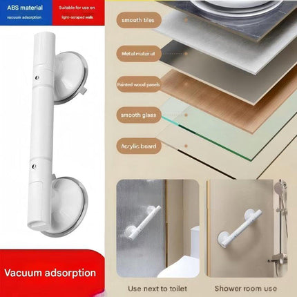 Shower Handle with Suction Cup Bathroom - Suitable for shower and toilet - Moisture-resistant - Non-slip - Safety handle - Removable - Wall bracket - Handle for the elderly and children - 35 CM.