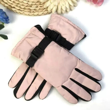 Winter Cycling - Outdoor Walking - Sports Cycling - Warm Gloves (Pink).