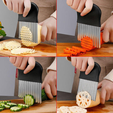 Household potato knife - potato flower knife - potato cutting knife - multifunctional knife - vegetable cutting knife made of stainless steel.