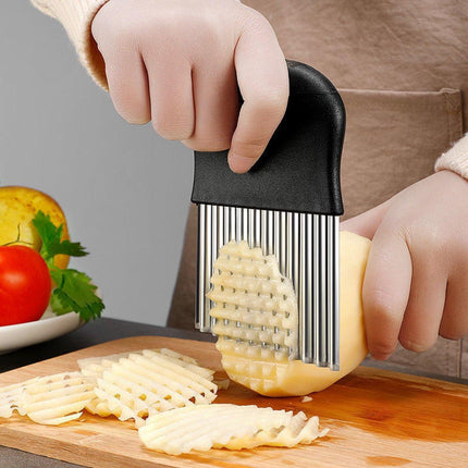 Household potato knife - potato flower knife - potato cutting knife - multifunctional knife - vegetable cutting knife made of stainless steel.