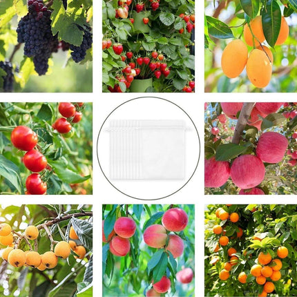 Garden Tools - 20 Items - Fruit Protection Bags - White Fruit Protection Bags with Drawstring - Garden Net Bags - Suitable for Grapes - Prevent Wasps, Cherry Vinegar Flies and Other Insects from Eating Them.