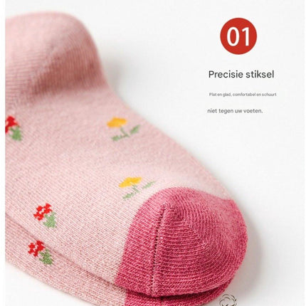 5 pairs of children's socks - Short socks for boys and girls, cotton, suitable for medium to large children - Size S (1-3 years), recommended shoe size 21-24.