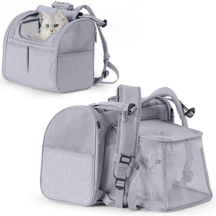 Travel Basket for Cats and Dogs - Carrier for Cats and Dogs - Travel Bag for Cats and Dogs - Dog Carrier - Cat Carrier - up to 10 lbs - Gray.