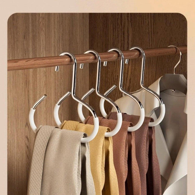 10-pack - Non-slip - Space-saving - Storage rack - Wardrobe belt/scarf hooks - Suitable for displaying hats, vests, ties, shawls (white).