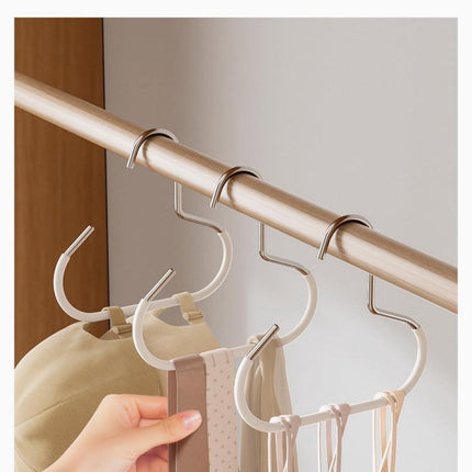 10-pack - Non-slip - Space-saving - Storage rack - Wardrobe belt/scarf hooks - Suitable for displaying hats, vests, ties, shawls (white).