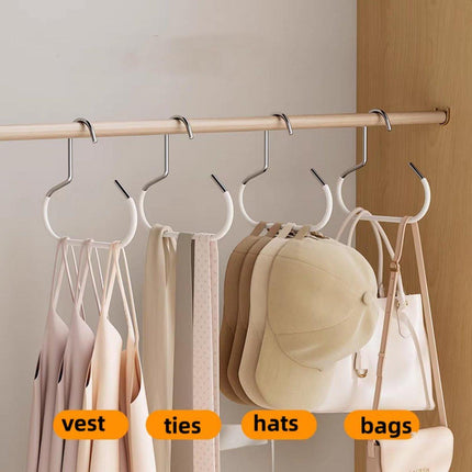 10-pack - Non-slip - Space-saving - Storage rack - Wardrobe belt/scarf hooks - Suitable for displaying hats, vests, ties, shawls (white).
