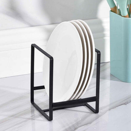 Set of Two - Cabinet-Style Plate Rack - Waterproof - Stainless Steel - No Installation Required - Compatible with Most Plates and Cutlery.