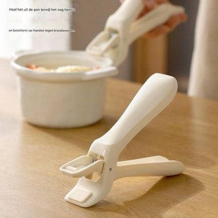 Bowl Clamp - Anti-burn Clamp - Plate Lifter - Kitchen Clamp - Baking Tray Steam Clamp - Beige.