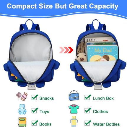 Leash - Dinosaur Backpack + 4-in-1 Leash and Adjustable Safety Wristband (Ideal Gift).