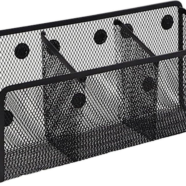 Pen Holder - Mesh Storage Basket with Extra Strong Magnets - Freezer Safe - Whiteboard - Cabinet Accessory - Office Supplies Organizer.