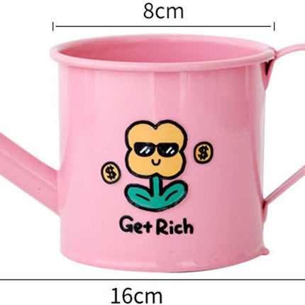 Casting Kettle - Iron Garden Small Household Casting Kettle - Bucket - Tulip - Pink.
