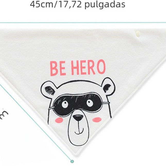 5-pack waterproof triangular baby bandanas - for boys and girls - fashionable cotton unisex bibs.