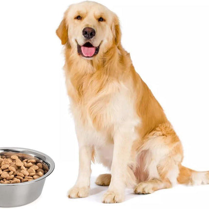 4-Pack Stainless Steel Food and Water Bowls for Cats and Dogs - Pet Food and Water Bowls - Pet Bowls - For Large, Medium, and Small Dogs - Kitten Bowls - Puppy Bowls.