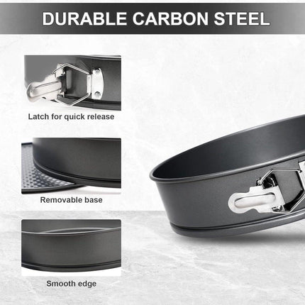 Nonstick Cheesecake Pan - Removable Bottom, Large Cake Pan - Great for Christmas and Birthdays - 12 Inches.