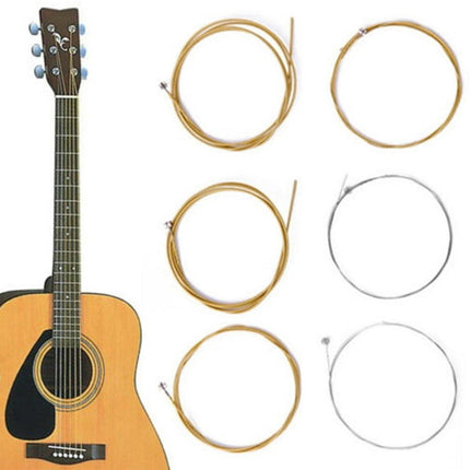 Guitar Strings - 6 Strings - Rust Resistant and Durable - Clear Tone - Folk Guitar Strings - Folk Guitar Steel Strings (Copper Strings).