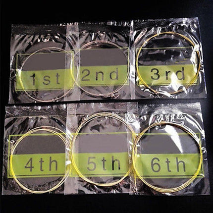 Guitar Strings - 6 Strings - Rust Resistant and Durable - Clear Tone - Folk Guitar Strings - Folk Guitar Steel Strings (Copper Strings).