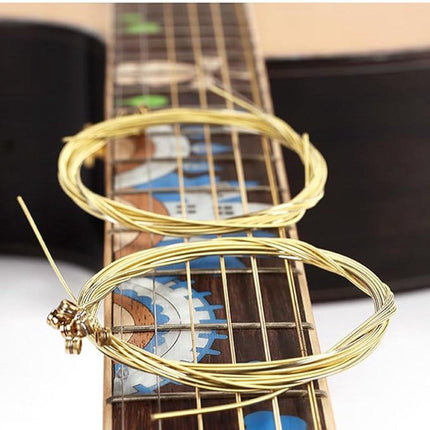 Guitar Strings - 6 Strings - Rust Resistant and Durable - Clear Tone - Folk Guitar Strings - Folk Guitar Steel Strings (Copper Strings).