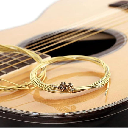 Guitar Strings - 6 Strings - Rust Resistant and Durable - Clear Tone - Folk Guitar Strings - Folk Guitar Steel Strings (Copper Strings).