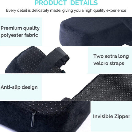 Armrests for chairs - Elbow pads - Armrests for office chairs - Gaming chair - with memory foam armrests - 5 cm thick - Set of 2 (black).