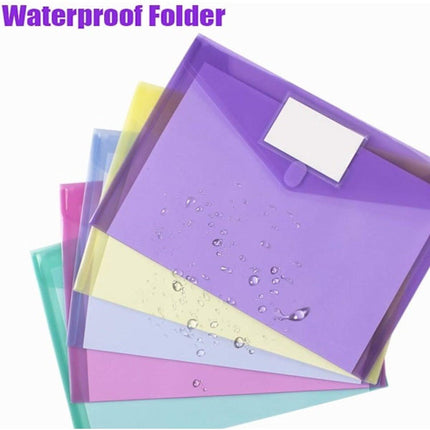 A4 folders - Buttons - Colored envelopes - Pack of 10.