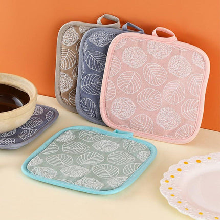 4-Pack Kitchen Heat Insulation Mats - Cotton and Linen Material - Heat Resistant - Kitchen Pot Holder - Non-Slip - Anti-Scald - Multifunctional Pot Holder - Placemat.