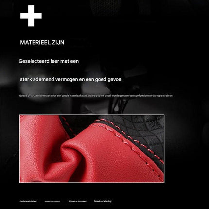 Steering wheel cover - car handle cover - non-slip handle cover - black and red - elastic steering wheel cover.