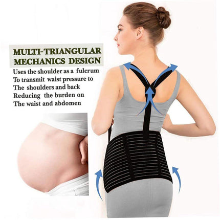 Belly Support - Pregnancy - Black XL.
