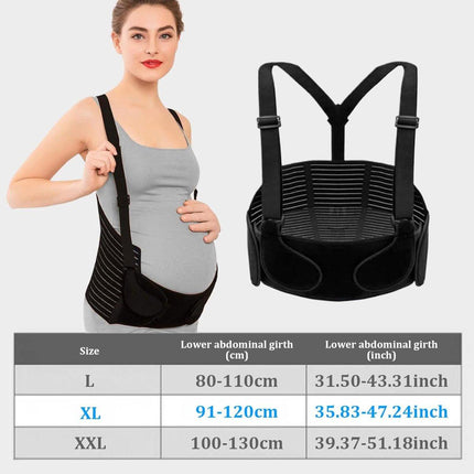 Belly Support - Pregnancy - Black XL.