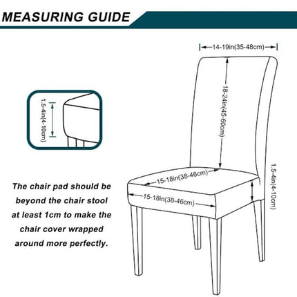 Chair Covers - Set of Velvet Chair Covers - Gray Chair Covers - Stretch Dining Chair Covers - Set of 6.