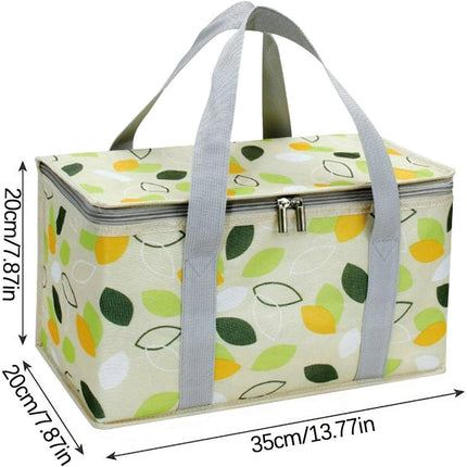 Large Cooler Bag - Picnic Cooler Bag, Lunch Bag - Lined - Keep Warm or Cold - Insulated Cooler Bag for Camping, BBQ, Home, Car & Outdoor Activities.