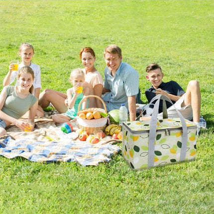 Large Cooler Bag - Picnic Cooler Bag, Lunch Bag - Lined - Keep Warm or Cold - Insulated Cooler Bag for Camping, BBQ, Home, Car & Outdoor Activities.