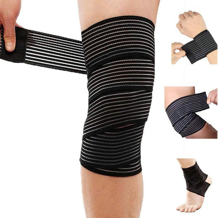 Elastic Knee Brace - Suitable for the Legs - Ideal for Sports Such as Squats, Basketball, Running, Tennis and Football (Black - 1 Piece).