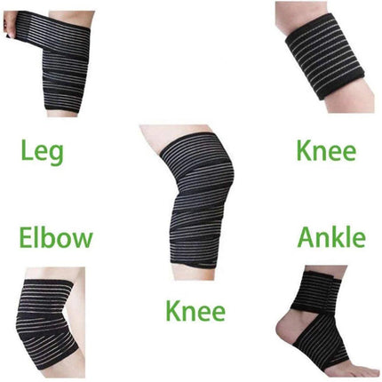 Elastic Knee Brace - Suitable for the Legs - Ideal for Sports Such as Squats, Basketball, Running, Tennis and Football (Black - 1 Piece).