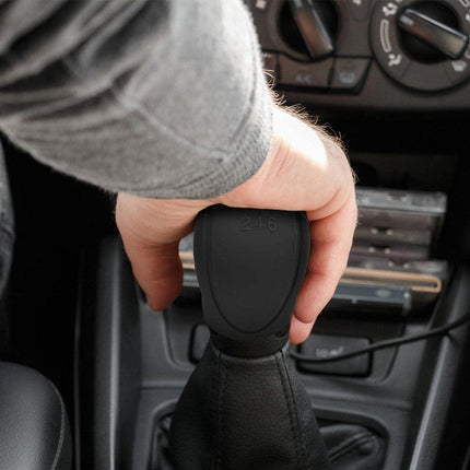 Transmission Lever Cover - Car Gear Shift Knob Cover - Car Gear Shift Knob Protective Cover - Car Round Soft Silicone Anti-slip Gear Shift Knob Cover - Black.