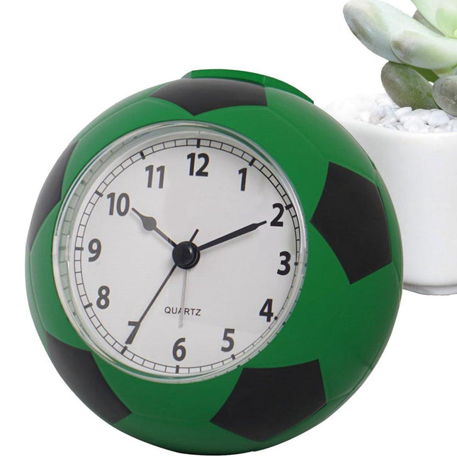 Football Alarm Clock - Silent - Non-ticking Desk Clock | Kids Bedside Clock | Cute football design, easy-to-read analog display, perfect for kids' bedrooms, great birthday gift for boys and girls - vegetable.