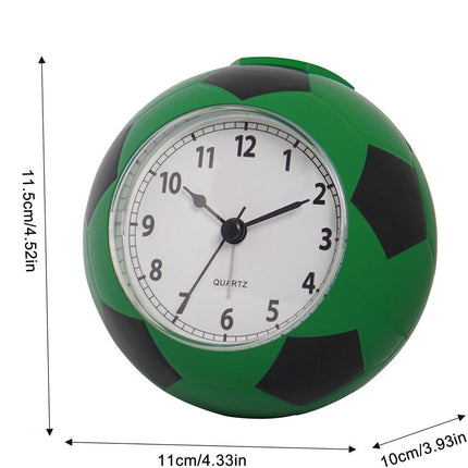 Football Alarm Clock - Silent - Non-ticking Desk Clock | Kids Bedside Clock | Cute football design, easy-to-read analog display, perfect for kids' bedrooms, great birthday gift for boys and girls - vegetable.