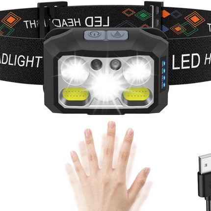 Headlamp LED Rechargeable - Headlight - 2-Pack LED Headlamp - Rechargeable - Ultralight, High Brightness - Waterproof Headlamp Flashlight, Suitable for Hiking, Camping, Running, Fishing and Hunting.