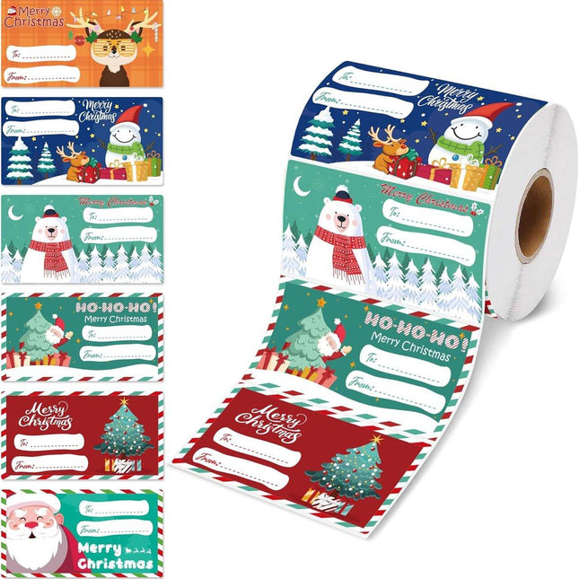 Labels - (500 sheets) - Gift labels - Label stickers - Handwritten labels - Christmas gift labels - Christmas gifts for women, men and mothers - Christmas wrapping paper - Christmas decorations - 7.5*4 cm.