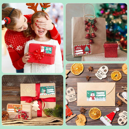 Labels - (500 sheets) - Gift labels - Label stickers - Handwritten labels - Christmas gift labels - Christmas gifts for women, men and mothers - Christmas wrapping paper - Christmas decorations - 7.5*4 cm.
