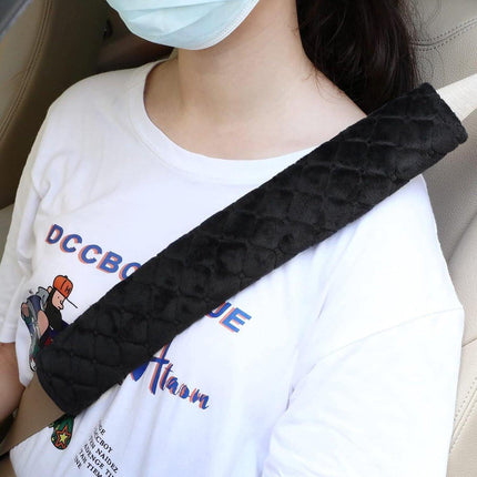 2 Extended Seat Belt Covers - Belt Pads - Comfort - Shoulder Covers - Black Seat Belt Covers - Seat Belt Covers - Car, Truck & SUV Accessories (20 inch).