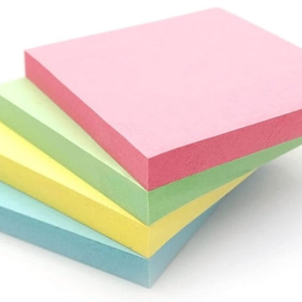 Colorful Sticky Notes - Self-Adhesive Notepads - Student Notebooks - Tear-Off - 4 Packs, 100 Sheets
