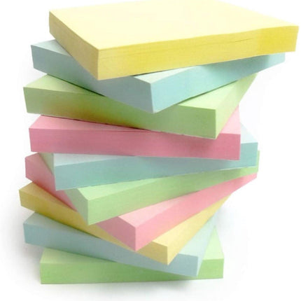 Colorful Sticky Notes - Self-Adhesive Notepads - Student Notebooks - Tear-Off - 4 Packs, 100 Sheets.