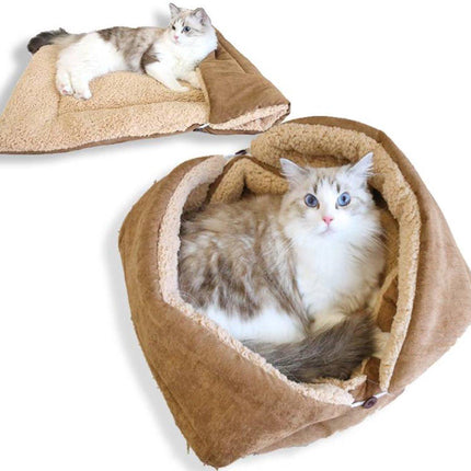 Dog Bed - Cat Bed - Dog Mat - 2-in-1 Warm Cat Bed - Pet Bed - Cat Sofa - Cat - Soft and Fluffy - 70*50cm.