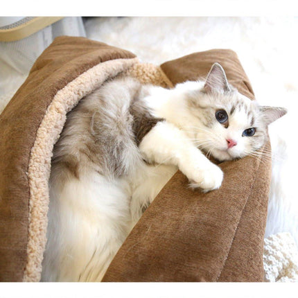 Dog Bed - Cat Bed - Dog Mat - 2-in-1 Warm Cat Bed - Pet Bed - Cat Sofa - Cat - Soft and Fluffy - 70*50cm.