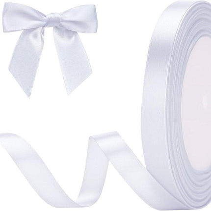 Gift Wrap Ribbon - 22mm Off-White Satin Ribbon - 10mm Wide - Suitable for Gift Wrapping, Valentine's Day Decorations, Heavy Fabrics - Handmade and Wedding Decorations - Gift Wrapping.